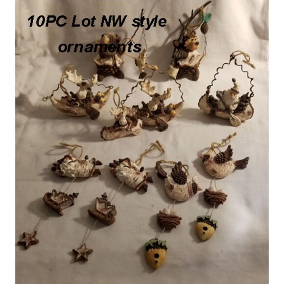 Huge lot of NW style ornaments, canoe, bears Moose and more - Picture 1 of 10